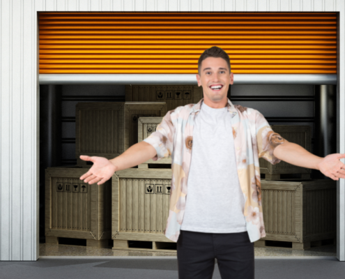 Man and storage unit